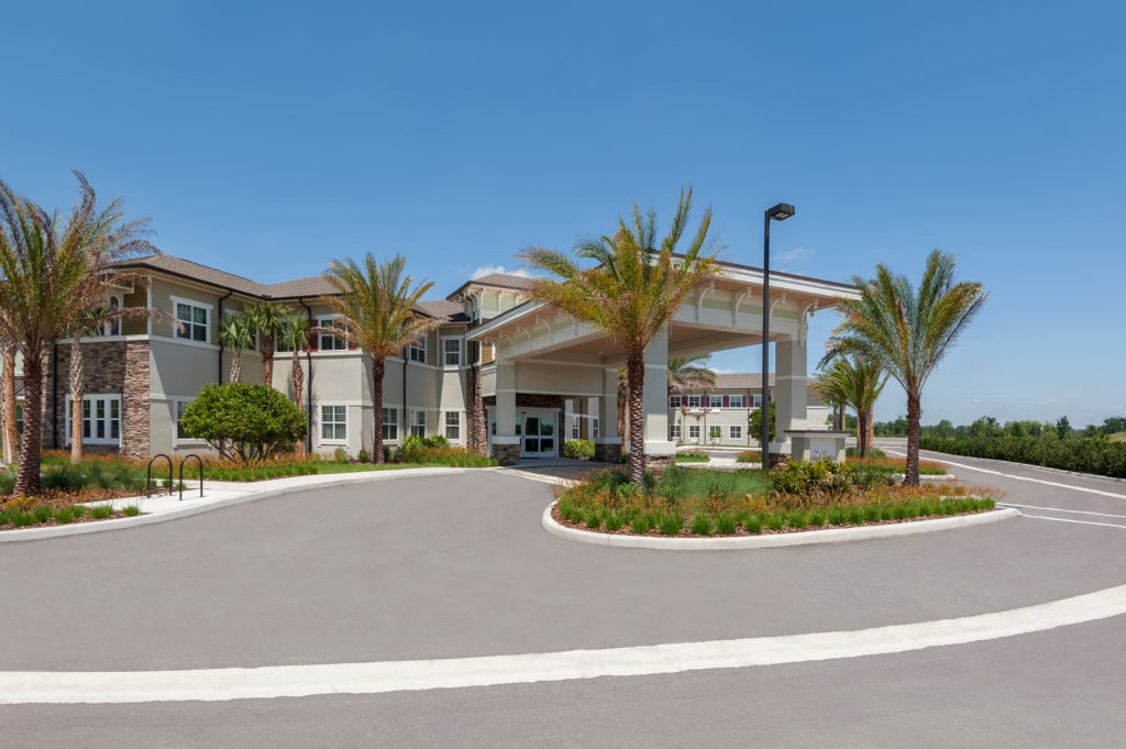 Exterior view of the front of Beach House at Wiregrass Ranch