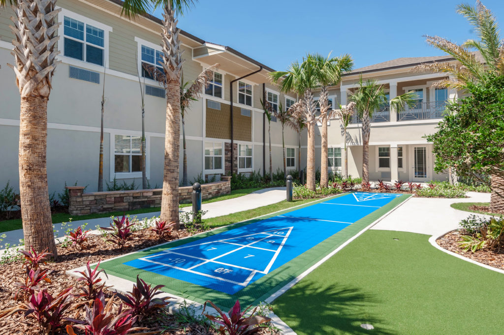 Exterior view of the rear of Beach House at Wiregrass Ranch