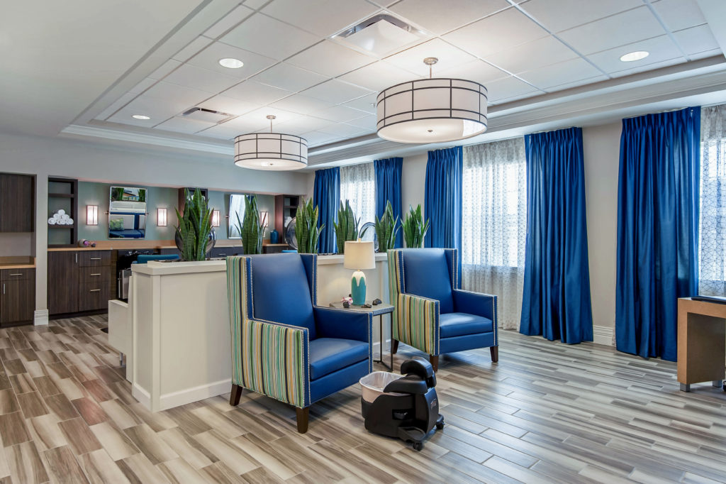 Sitting area in Assisted Living and Memory Care Facility