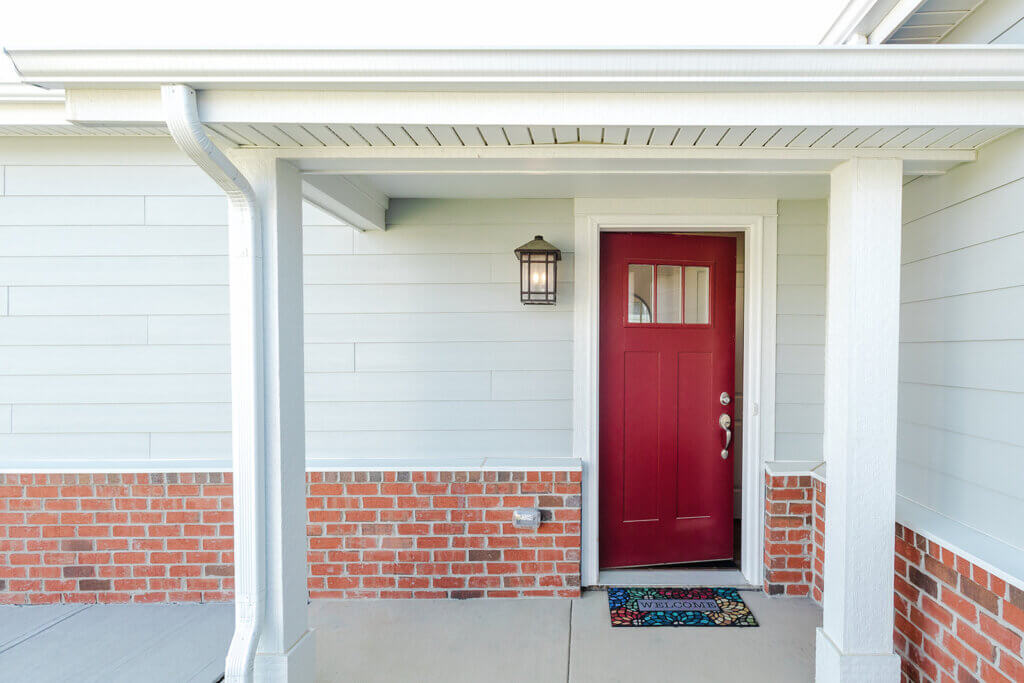 Entrance to one of the cottages in the Hilliard multifamily senior living development